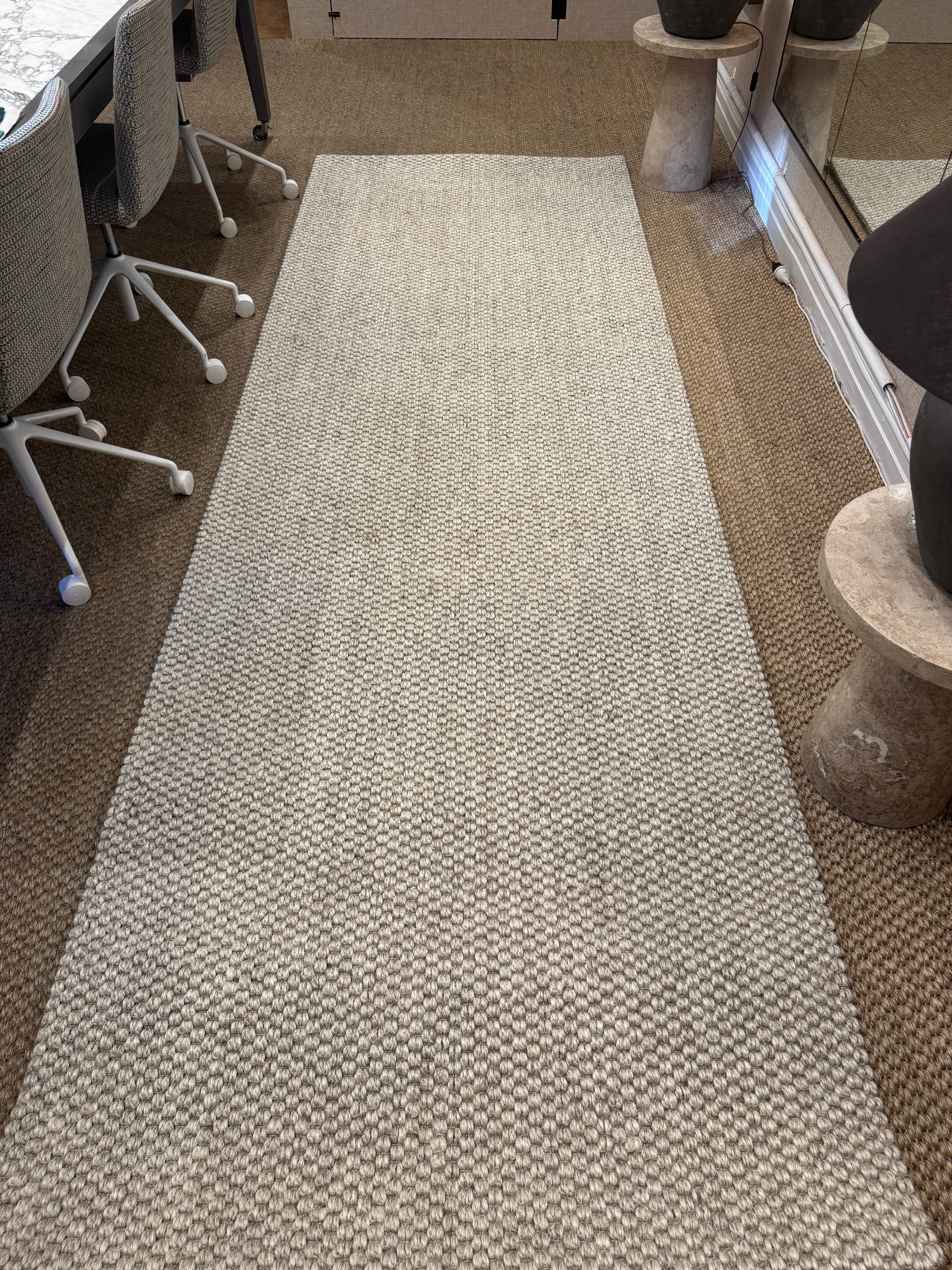 Premium European Adarra Sisal runner with turned edges
