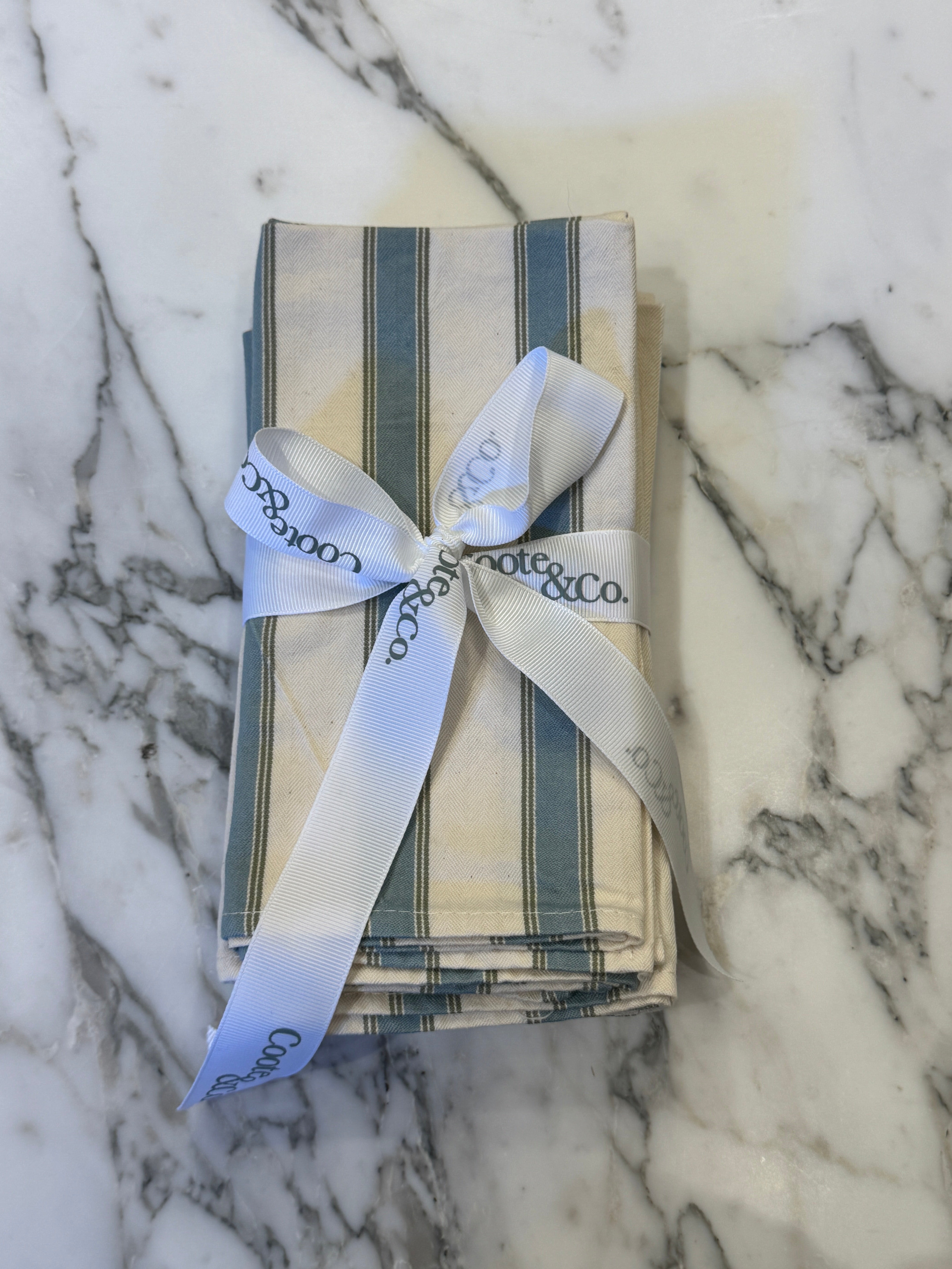 Ian Mankin "Ticking stripe" Napkins x6