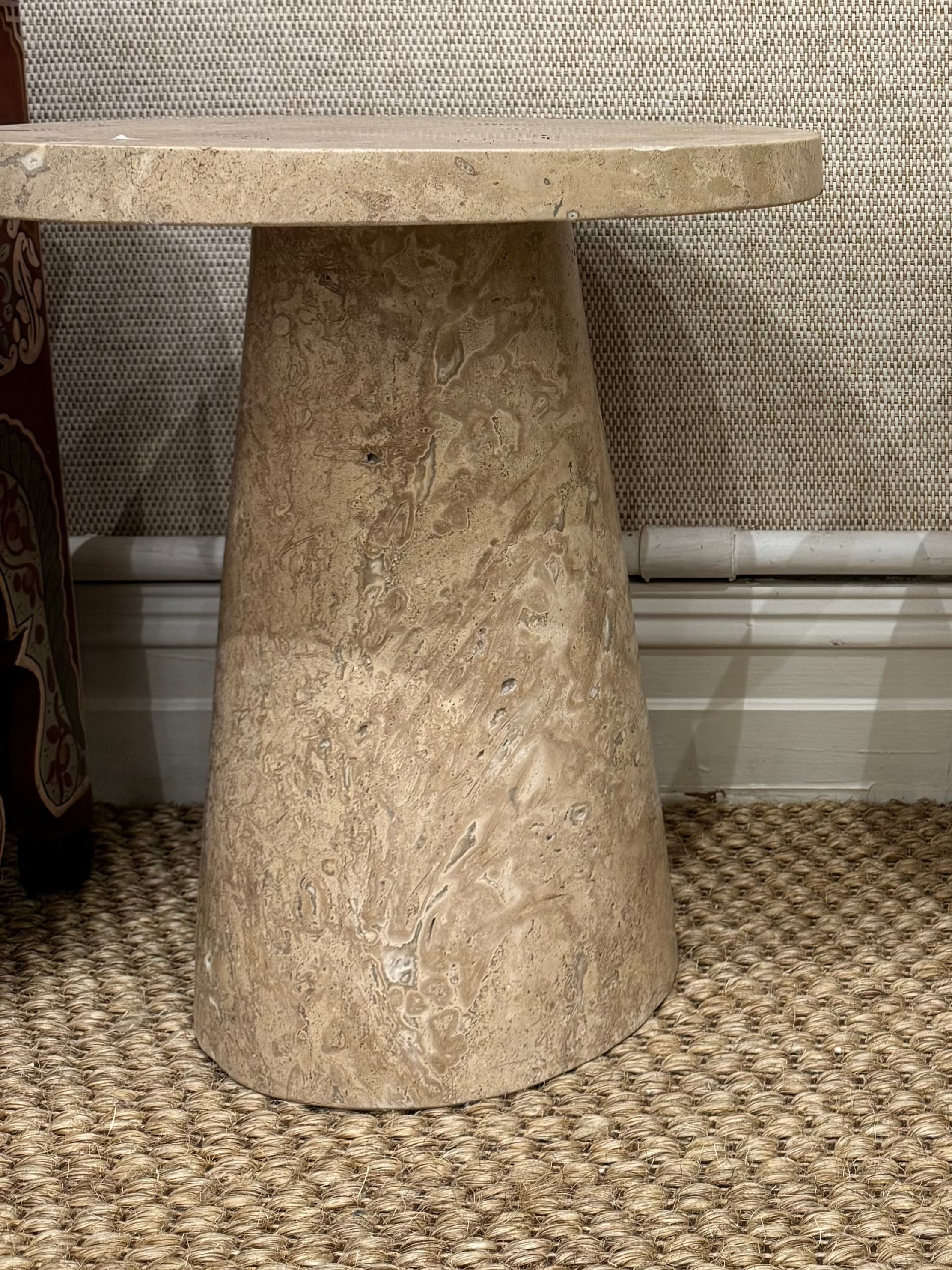 Travertine Side Table 45x50cm